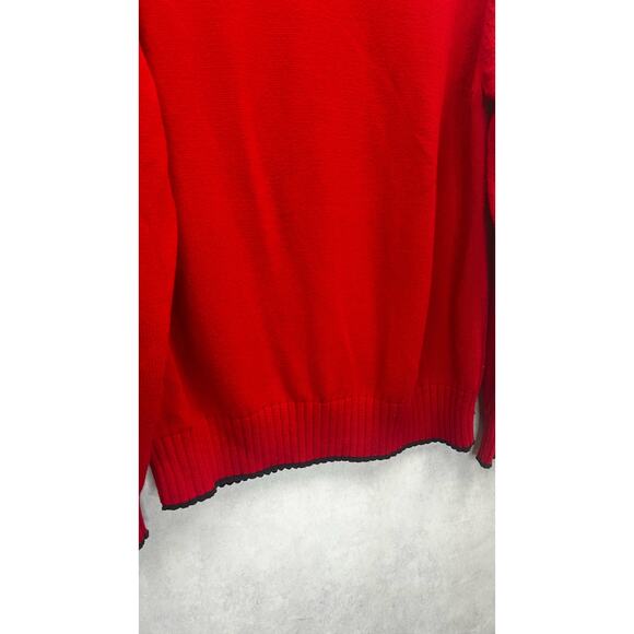 Vintage Nautica Red V-Neck Sweater Mens Size XL - Picture 5 of 7